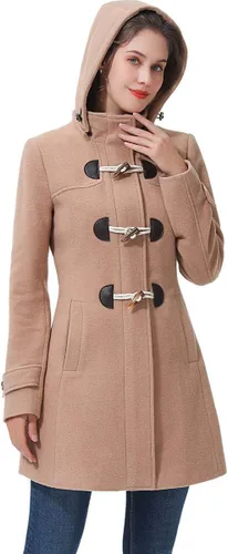 Vista 3 de BGSD Ava Toggle - Abrigo de lana con capucha para mujer (talla regular y grande y pequeña)