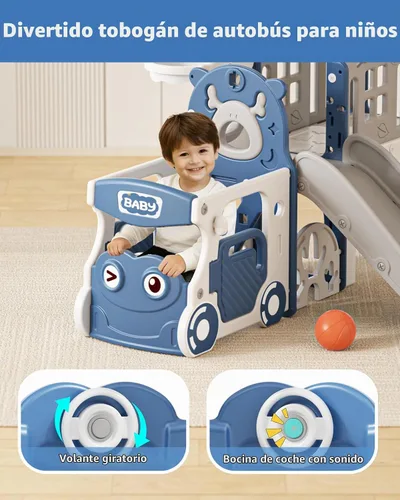 Vista 2 de XJD Sandalias para niños pequeños 10 en 1 (azul, L)