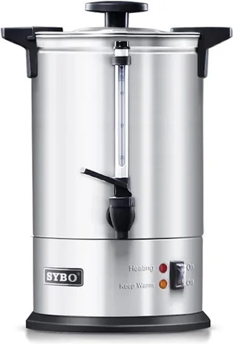 Vista 8 de SYBO SR-CP - Cafetera de percolado de acero inoxidable de grado comercial para catering, 30 tazas, 4.5 L, metálico
