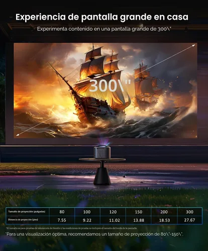 Vista 9 de NexiGo TriVision Ultra, proyector portátil 4K Tri-LED láser, 2600 lúmenes, contraste dinámico 100,000:1, sin moteado láser, sin fatiga ocular, Dolby