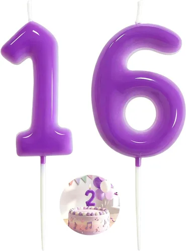 Vista 216 de Velas número 2 arcoíris con número 3D de feliz cumpleaños para decoración de fiesta de pastel de cumpleaños, suministros de celebración