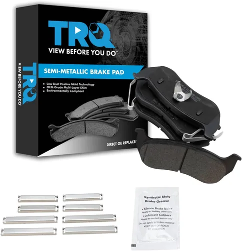 Vista 163 de TRQ Pastillas de freno delanteras semi metálicas compatibles con Ford Expedition 2018-2021 F-150 2018-2020 Lincoln Navigator 2018-2022