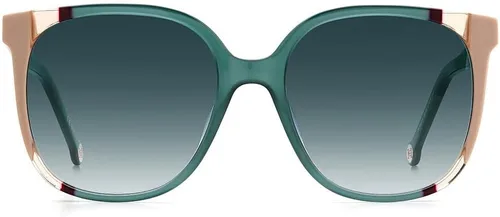 Vista 2 de Carolina Herrera Gafas de sol cuadradas sombreadas azul oscuro CH 0062S 0HBJ08 57