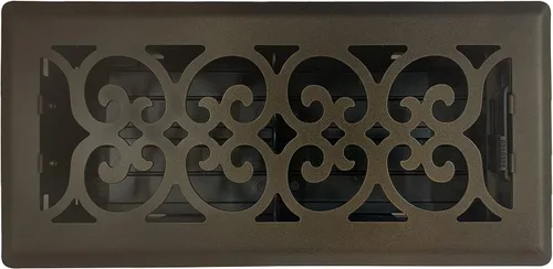 Vista 32 de Registro victoriano de piso de 4 x 10 pulgadas en acabado gris granito - Cubiertas de ventilación para piso del hogar - Cubiertas decorativas
