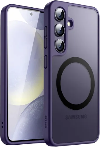 Vista 41 de JETech Estuche magnético para Samsung Galaxy S24 5G, compatible con MagSafe, funda protectora para teléfono con parte trasera translúcida y mate a