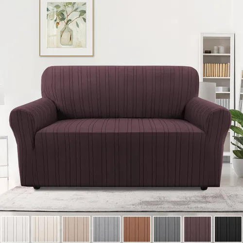 Vista 16 de H.VERSAILTEX Fundas de Loveseat de Alta Elasticidad, Funda de Sofá de 1 Pieza Antideslizante con Parte Inferior Elástica, Fundas de Sofá Gruesas