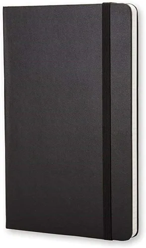 Vista 2 de Moleskine Cuadernos clásicos de tapa dura, color negro, 3 1/2 pulgadas x 5 1/2 pulgadas, 192 páginas, cuadrados
