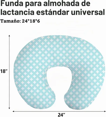 Vista 4 de Little Grape Land Juego de 2 fundas de almohada de algodón para lactancia, suaves y transpirables, extraíbles para almohadas de alimentación, fundas
