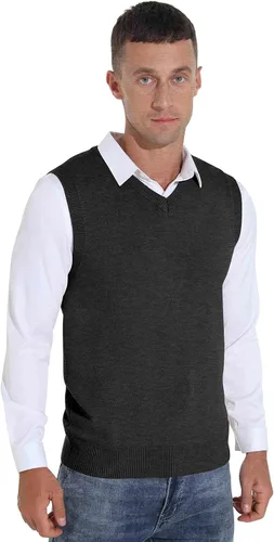 Vista 5 de Sailwind Suéter de punto con cuello en V y mezcla de lana para hombre