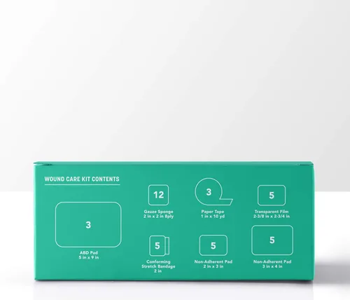 Vista 3 de Ouch Essentials Kit de cuidado de heridas, paquete de 1