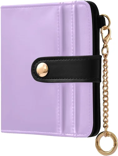 Vista 17 de Sinestour Azalea print Small Wallet for Women RFID Blocking Leather Bifold Small Purse with Zipper Coin Pocket ID Window Card Holder, Compact Credit