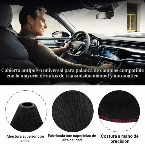 Vista 3 de Funda para Polvo de Palanca de Cambio de Coche, Funda para Botón de Cambio, Funda de Tela Hiper Fabricada para Palanca de Cambio Manual/Automática