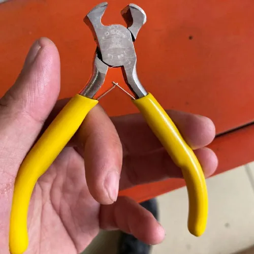 Vista 5 de Extractor de uñas de 4.1 pulgadas, alicates de corte de extremo, alicates de abrazadera de oreja, alicates para hacer joyas, corte de cuerdas