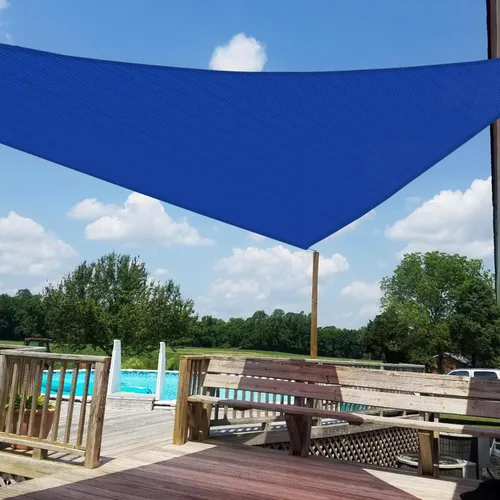 Vista 15 de Windscreen4less Toldo tipo vela triangular de 2 x 2 x 2 pies, para exteriores, bloqueo UV, para patio trasero, porche, pérgola, terraza, jardín Gris