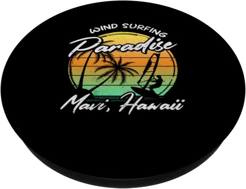 Vista 2 de Windsurf Paradise Maui Hawaii PopGrip intercambiable de Sailboard Windsurf PopSockets