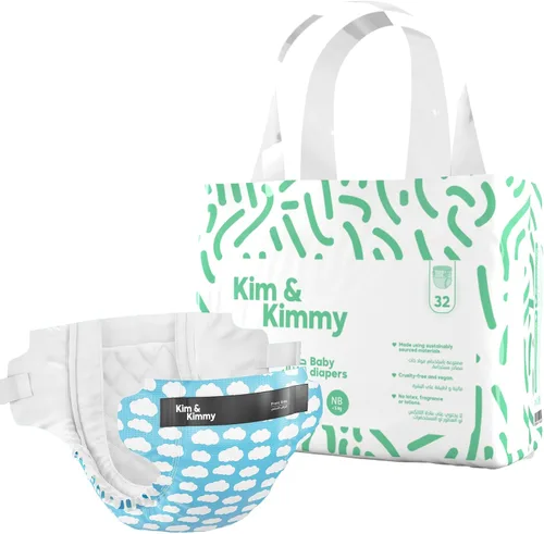 Vista 33 de Kim & Kimmy Pañales ecológicos, talla 2, 9-18 libras, 72 pañales – Protección contra fugas de 12 horas, sin erupciones, hipoalergénicos, ultrasuaves