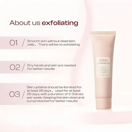 Vista 5 de Gel exfoliante purificador, limpiador exfoliante purificador facial para cara y cuerpo, exfoliante con extracto de flor para una limpieza eficaz