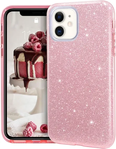Vista 13 de MATEPROX - Carcasa para iPhone 11 y 2019, de 6.1" diseño de brillantes para niñas y mujeres, Azul