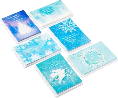 Vista 3 de Hallmark - Surtido de tarjetas festivas en caja, temporada de luz y amor (6 diseños, 36 tarjetas con sobres)