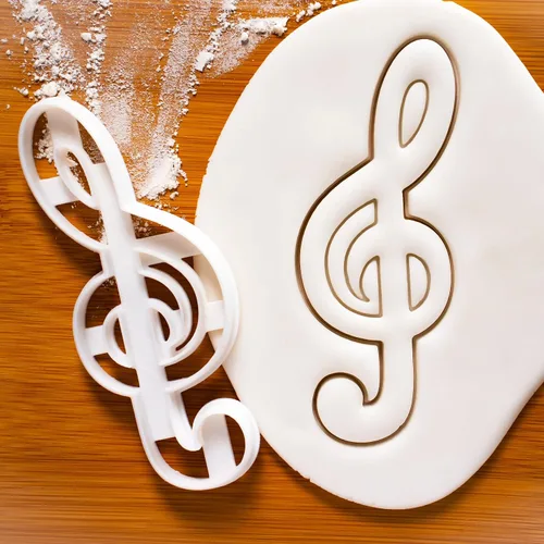 Vista 5 de Juego de 4 cortadores de galletas de notas musicales, 4 piezas - Bakerlogy