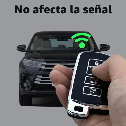 Vista 6 de Funda para llavero compatible con Toyota Highlander Camry RAV4, Corolla Avalon, Tacoma, Tundra 4Runner Sequoia, accesorios, protector de carcasa