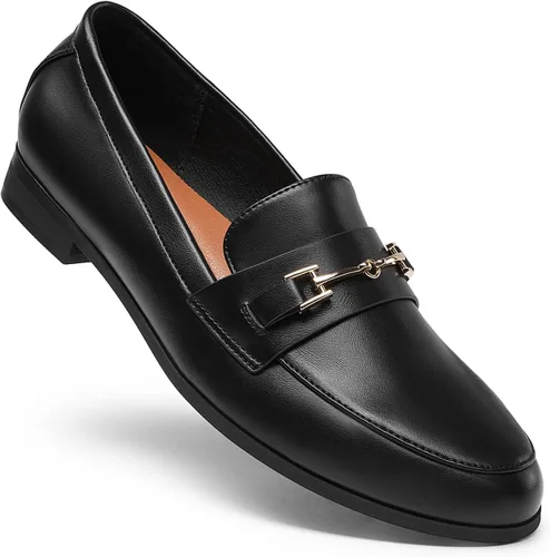 Vista 2 de DREAM PAIRS Mocasines Penny para mujer, cómodos zapatos planos y elegantes