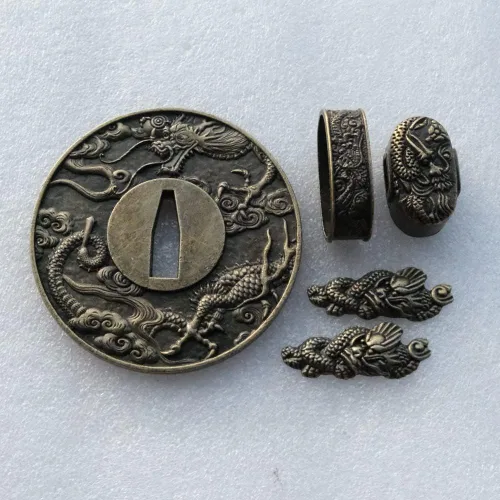 Vista 27 de Espada samurái japonesa KOSHIRAE – TSUBA FUCHI KASHIRA MENUKI 68-100