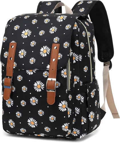 Vista 13 de Bee - Mochila para laptop para mujeres y niñas, mochila escolar universitaria de 15.6 pulgadas, mochila informal de viaje, tamaño grande