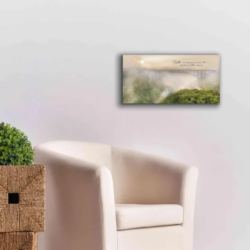 Vista 8 de Epic Graffiti 'Faith is the Bridge' de Lori Deiter, lienzo decorativo para pared, 24 x 12 pulgadas