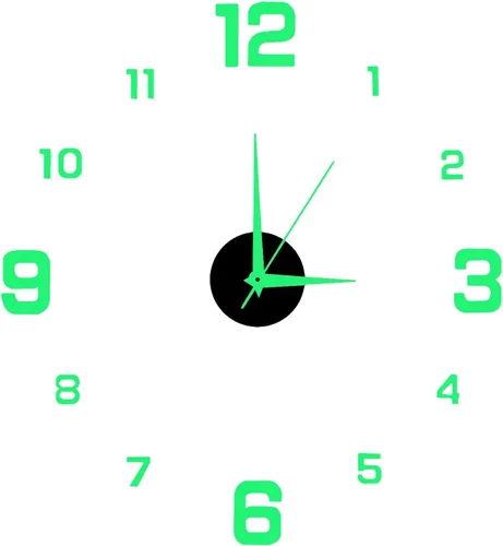 Vista 2 de Bluelans Reloj de pared sin marco, moderno espejo 3D de pared, decoración de reloj de pared, kit de reloj de bricolaje para el hogar, sala de estar