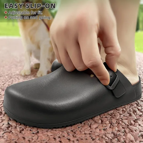 Vista 6 de Bigant Zuecos para mujer, zapatos Mercy Mules para mujer, zapatos de enfermera, zapatos de trabajo de jardín