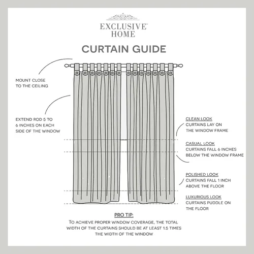 Vista 7 de Exclusive Home Curtains Loha Tuxedo - Par de paneles de cortinas con pestaña superior, 54 x 84 pulgadas, perla negra
