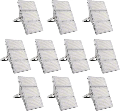 Vista 30 de papasbox Luz de inundación LED de 100 W para exteriores, luces de seguridad para exteriores de 8000 lúmenes, luces LED blancas cálidas de 3000 K