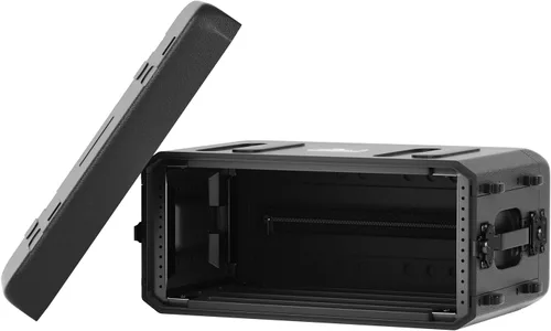 Vista 4 de Phenyx Pro Juego de micrófono inalámbrico de 4 canales PTU-5200-2H2B incluido con estuche de rack poco profundo 4U PRCSE-4U