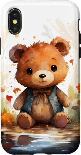 Vista 5 de Funda de oso de peluche con chaleco para iPhone 17
