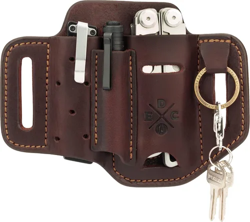 Vista 6 de Multitool Sheath, EDC Belt Pouch Fits Multitool, Knife, Pen, Keys Negro