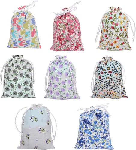 Vista 42 de Touchstone Drawstring Bags Indian Handcrafted Pouches Potli for Gifts Elefante_Multicolor (paquete de 20)