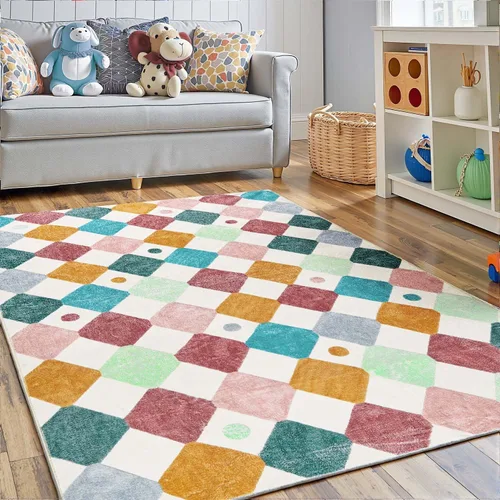 Vista 62 de jinchan Alfombra a rayas de 2 x 3 para entrada, alfombra de cocina, tapete pequeño, antideslizante, ligero, de bajo perfil, decoración para entrada