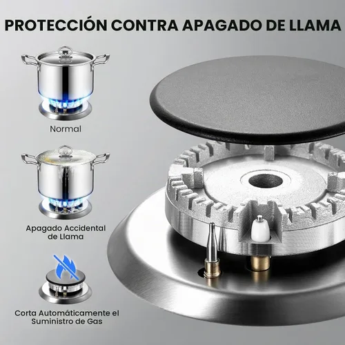 Vista 7 de Estufa de gas integrada de 12 pulgadas para caravanas, cocina al aire libre