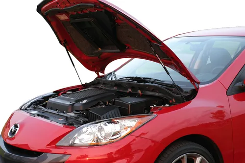 Vista 5 de Redline Tuning 21-26008-02 Sistema QuickLIFT Plus de capó compatible con Mazda Mazda3 y SPEED3 (2010-2013 todos los componentes negros)