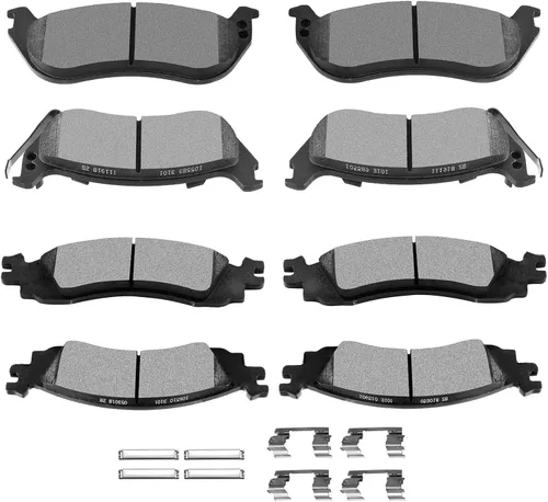 Vista 27 de SCITOO Juego de pastillas de freno de cerámica delanteras y traseras D374 D465 para Acura CL 1997-1999, Honda Civic 2002-2003 2006-2011, para Honda