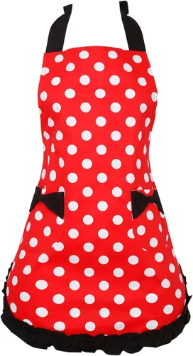 Vista 5 de RosieLily Retro Aprons for Women with Pockets Vintage Apron Kitchen Apron for Cooking Baking Cute