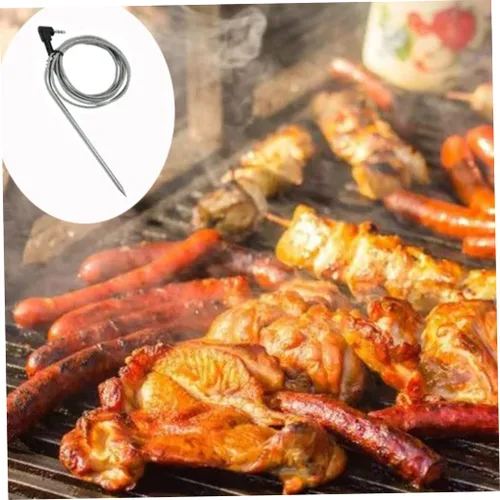 Vista 4 de Meat Thermometer Probe Replacement BBQ Meat Temperature Probe 3.5mm Plug Digital Probes