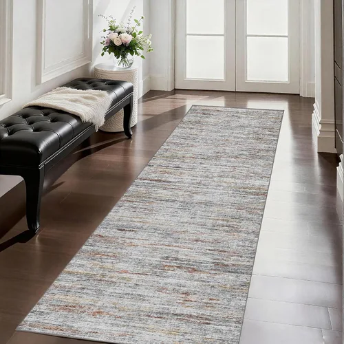 Vista 53 de Alfombra de pasillo lavables de 2 x 5, moderna alfombra abstracta para corredor, alfombra de pasillo de cocina ultrafina con respaldo