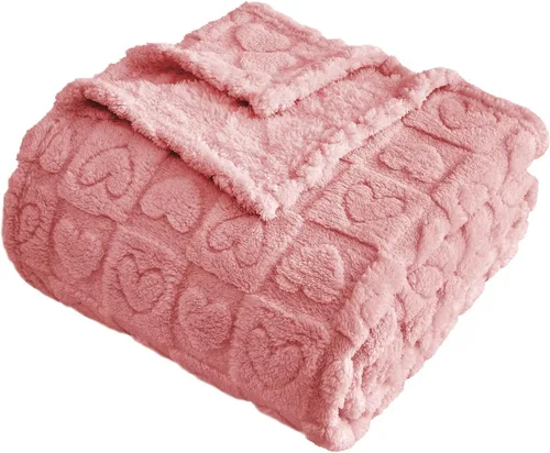 Vista 21 de FY FIBER HOUSE - Mantas con diseño de corazón a cuadros, mantas suaves y cálidas para regalos para amantes, madres, padres, lavables y ligeras