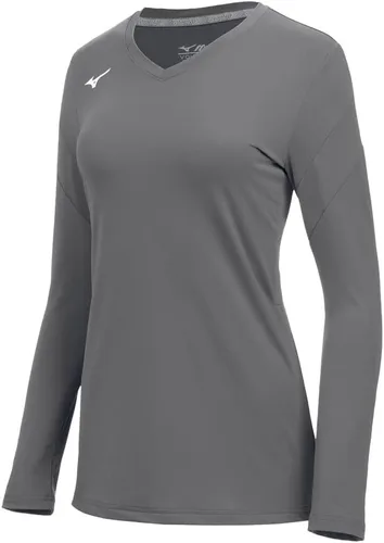 Vista 5 de Mizuno Womens Balboa 6 Long Sleeve Volleyball Jersey Negro