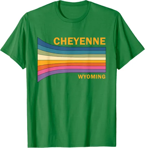 Vista 5 de Retro Vintage 70s Cheyenne Wyoming camiseta