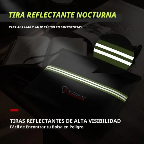 Vista 4 de ROLOWAY Bolsa de documentos ignífuga (14 x 11 pulgadas) con capa de papel de aluminio mejorada de 5200 ℉, bolsa ignífuga para documentos con tira