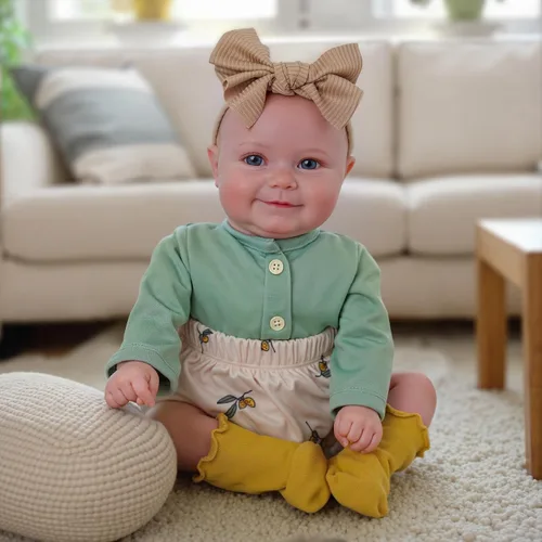 Vista 3 de BABESIDE Muñecas de bebé Reborn de 20 pulgadas, linda muñeca realista de Verde