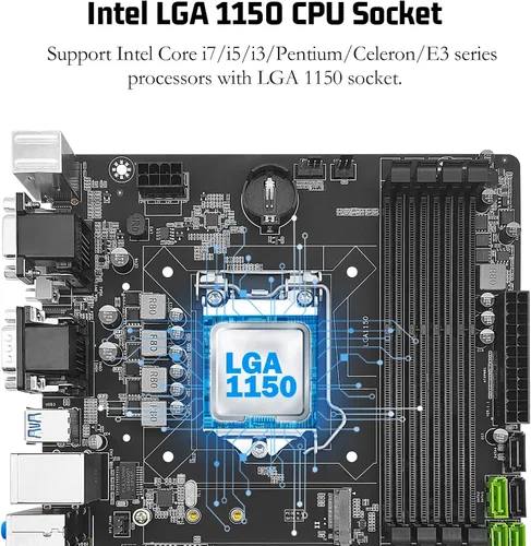 Vista 2 de B85M PRO LGA 1150 Placa base para procesadores Intel 4ª Gen Core i7 i5 i3/Pentium/Celeron Series
